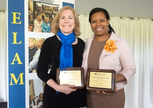 Two members of the ELAM Class of 2015 at their graduation.