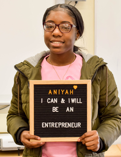 Together We're Giants student participant Aniyah