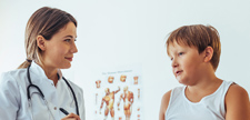 Dietitian with patient.