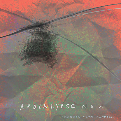 Chelsea Peterson's Apocalypse Now film poster with greens, purples, and pinks and a dark cloud-like mass