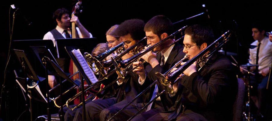 Drexel students playing musical instruments