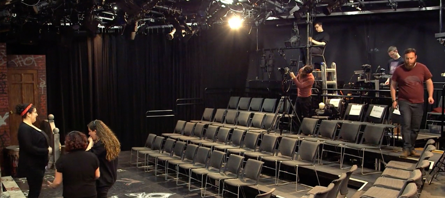 Drexel students managing a live event