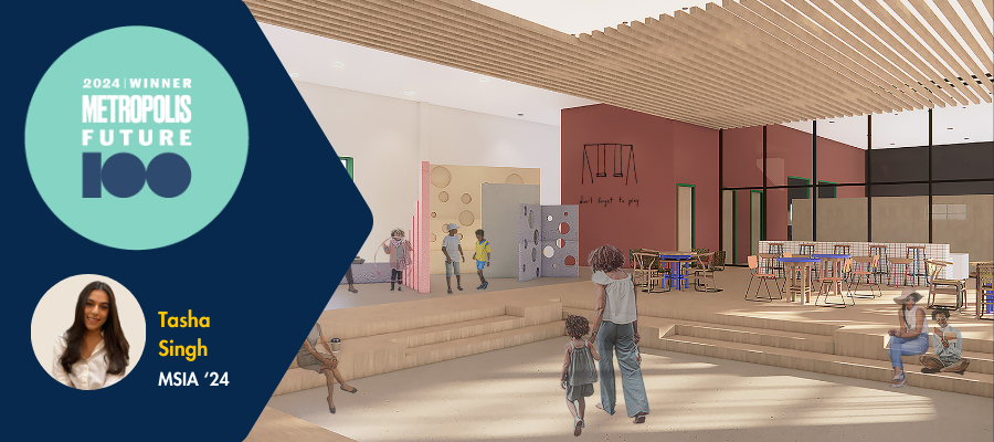 interior design with woman and child in an indoor space, recognizing 2024 Future100 winning project