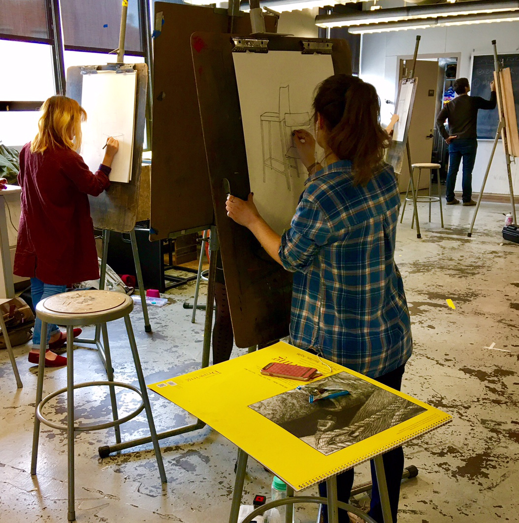 Intro to drawing students