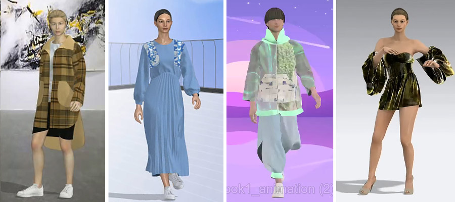 Fashion Design student work in Clo.